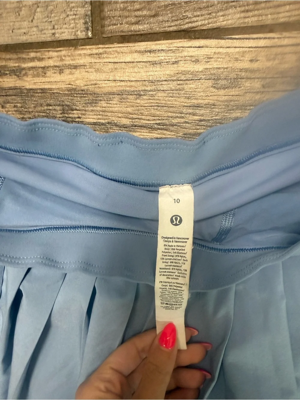 lululemon athletica Light Blue Pleated Skater Skirt